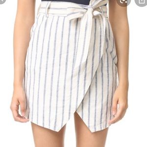 Madewell striped wrap skirt